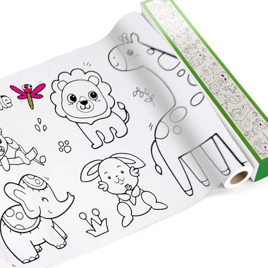 Y MOX Kids Drawing Paper Roll – 30 x 300 cm Large Coloring Poster for Toddlers & Children | Fun Art Paper Roll for Doodling, Painting & Crafting | Ideal Birthday Gift for Boys & Girls (Wall Not Sticky) Howzhat