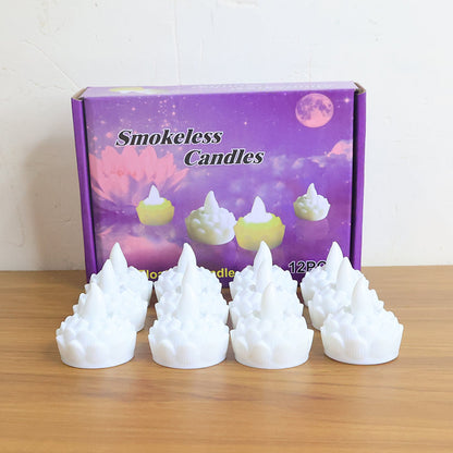 Led Floating Lotus Water Sensor Candles (12 Pc) Wukusy