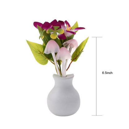 217 Led Dream Night Light Auto Onoff Sensor Mushroom Lamp (Multicolor) Wukusy