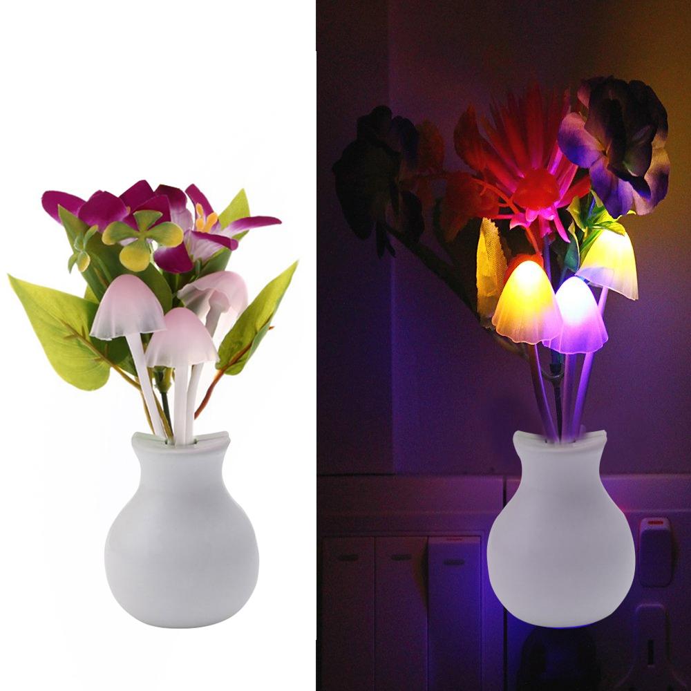 217 Led Dream Night Light Auto Onoff Sensor Mushroom Lamp (Multicolor) Wukusy