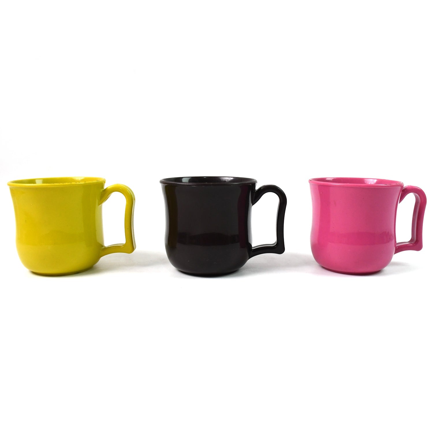 Premium Plastic Coffee  Tea Cups  Mug With Handle (1 Pc  Loose  Mix Color) Wukusy