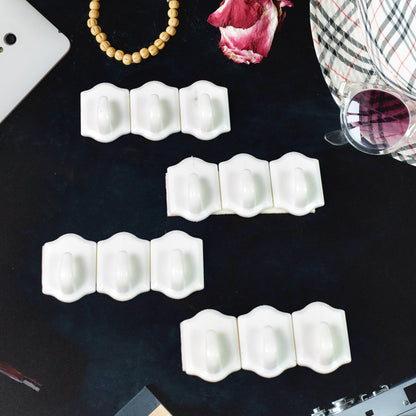 Small Adhesive Hooks For Wall Hanging Adhesive Hooks (12 Pcs Set) Wukusy