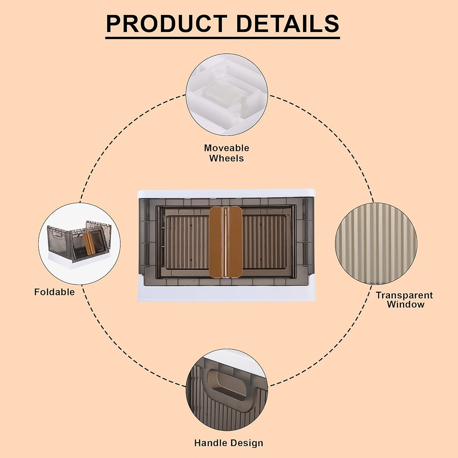 Plastic Folding Wardrobe Storage Organizer (1 Layer  1 Pc) Wukusy