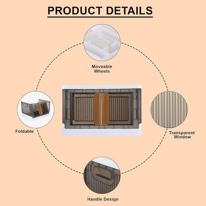 Plastic Folding Wardrobe Storage Organizer (1 Layer  1 Pc) Wukusy