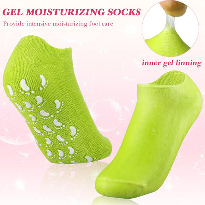 0520 Gel Socks Soft Socks For Repairing And Softening Dry Cracked Feet Skins Comfortable Socks (1 Pair) Wukusy