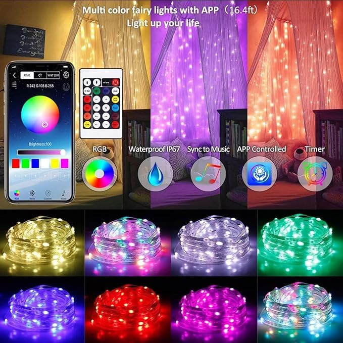 Smart RGB Multi Color LED Fairy Lights (10 Meter) Howzhat