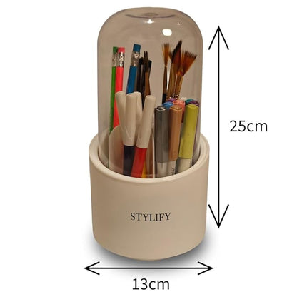360 Rotating Makeup Brush Holder Howzhat