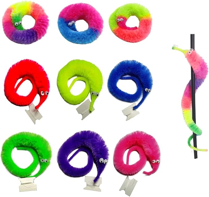 Fuzzy Worms On String Trick Toy Howzhat