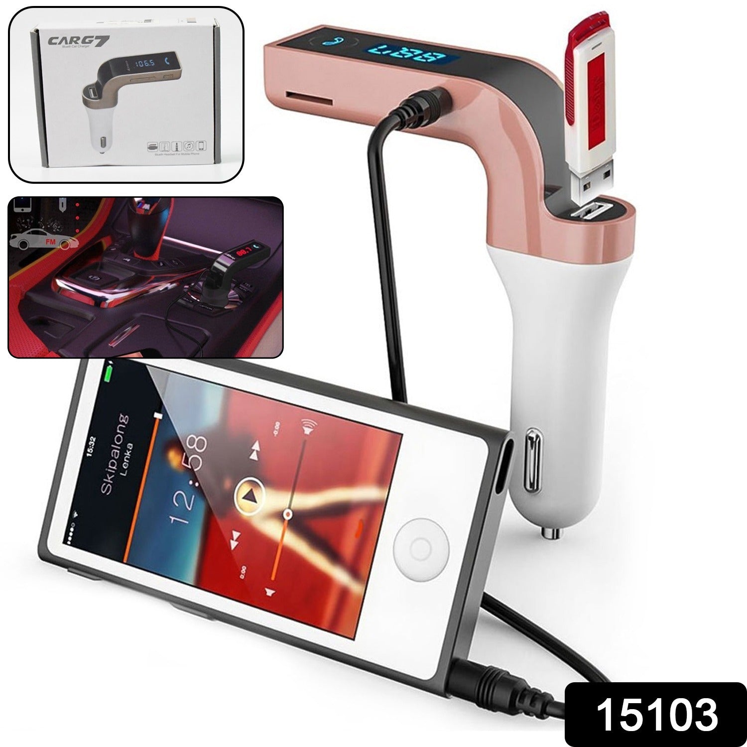 Car G7 With Turbo Charging Lcd Bluetooth Charger Fm Kit Mp3 Wukusy