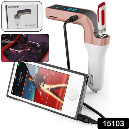 Car G7 With Turbo Charging Lcd Bluetooth Charger Fm Kit Mp3 Wukusy