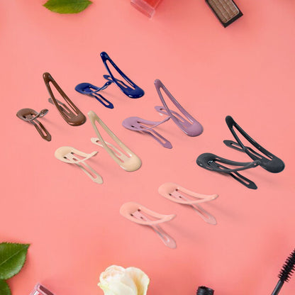 Metal Hair Clips Set (12 Pcs Set) Wukusy
