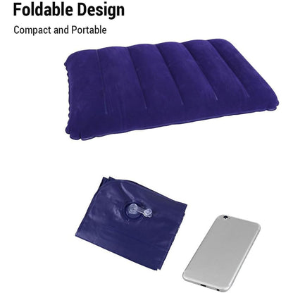 510 Velvet Air Inflatable Travel Pillow (Blue) Wukusy