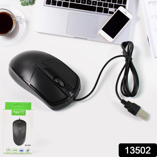 Computer  Laptop Wired Optical Mouse M- 045 (1 Pc) Wukusy