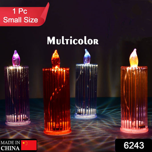 6243 Big Simple Candles For Home Decoration Crystal Candle Lights (Multicolor) Wukusy
