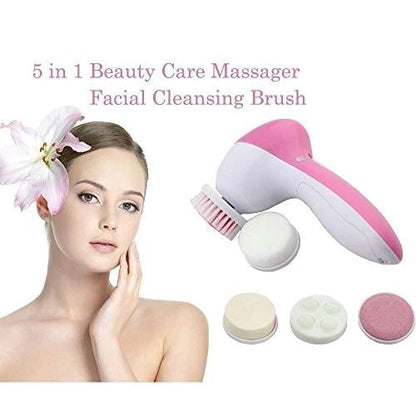 340 -5-in-1 Smoothing Body  Facial Massager (Pink) Wukusy