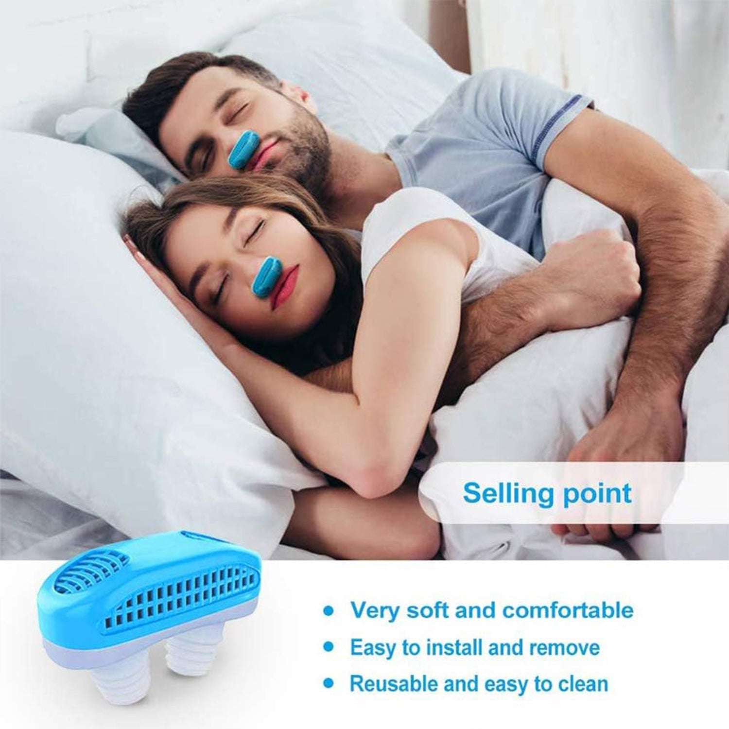 2 In 1 Anti Snoring And Air Purifier Nose Clip Anti Snoring Device (1 Pc  With Plastic Case) Wukusy