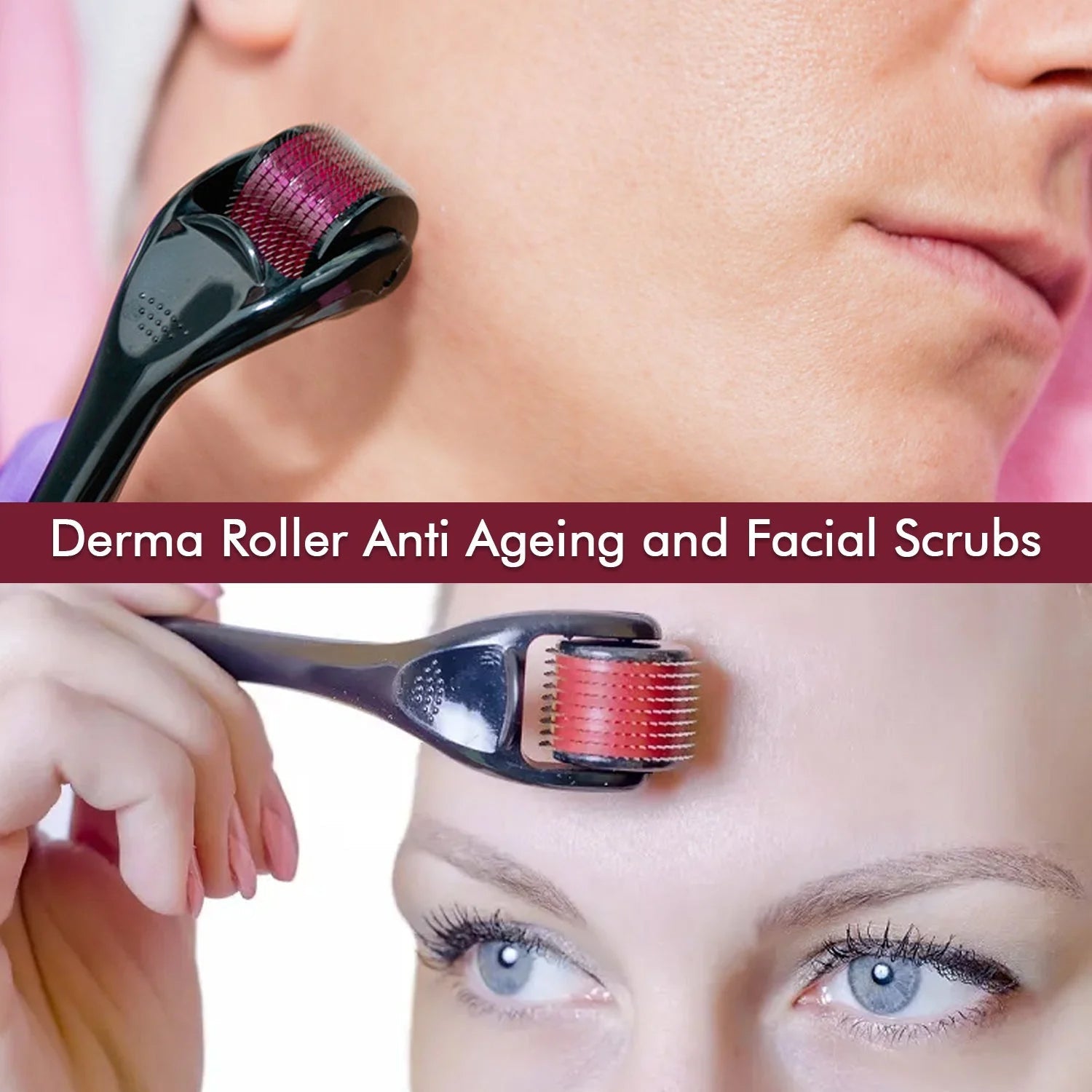 Derma Roller Anti Ageing And Facial Scrubs  Polishes Scar Removal Hair Regrowth (1.5 Mm) Wukusy
