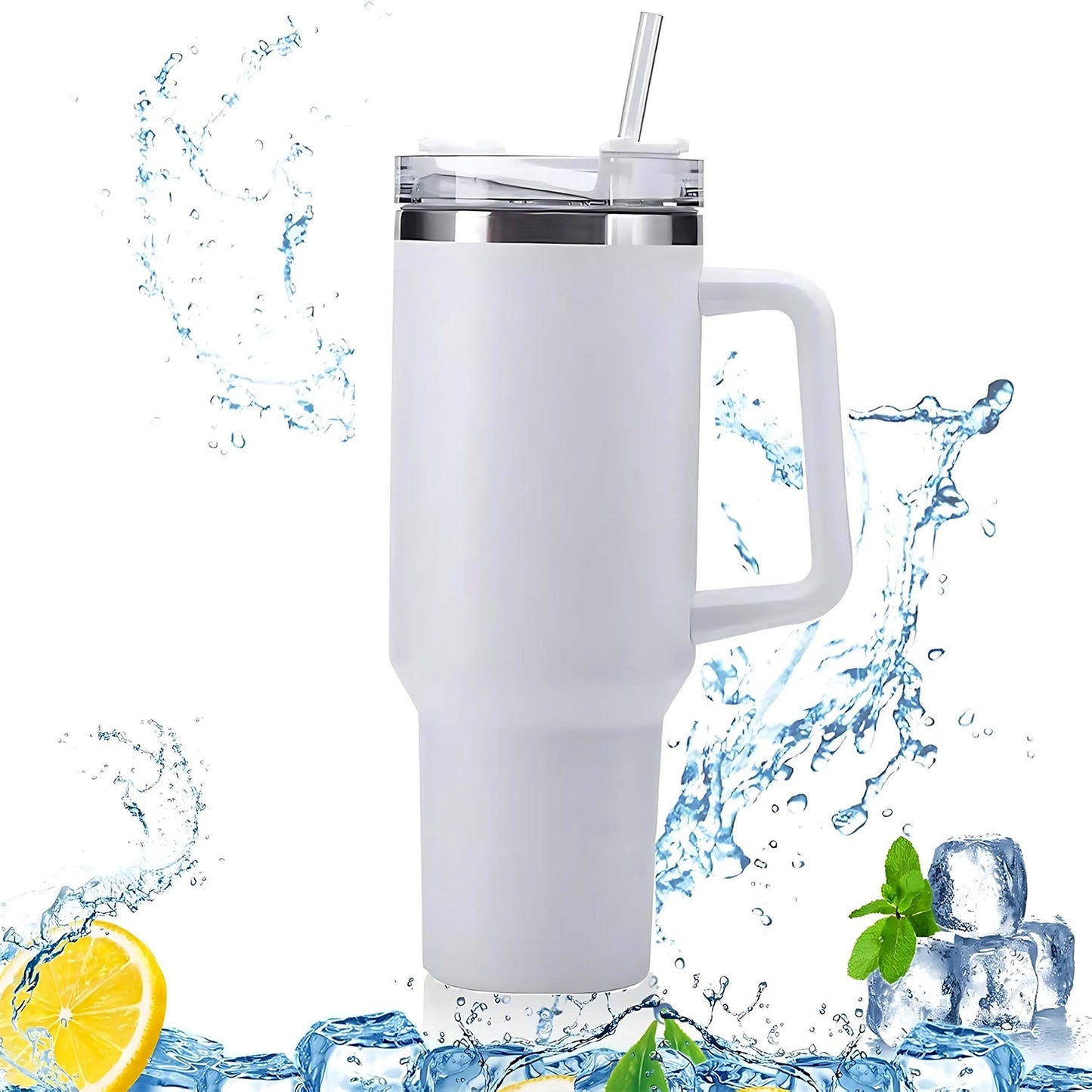 White Extra Large Insulated Travel Mug (1200ml - 1 Pc) Wukusy