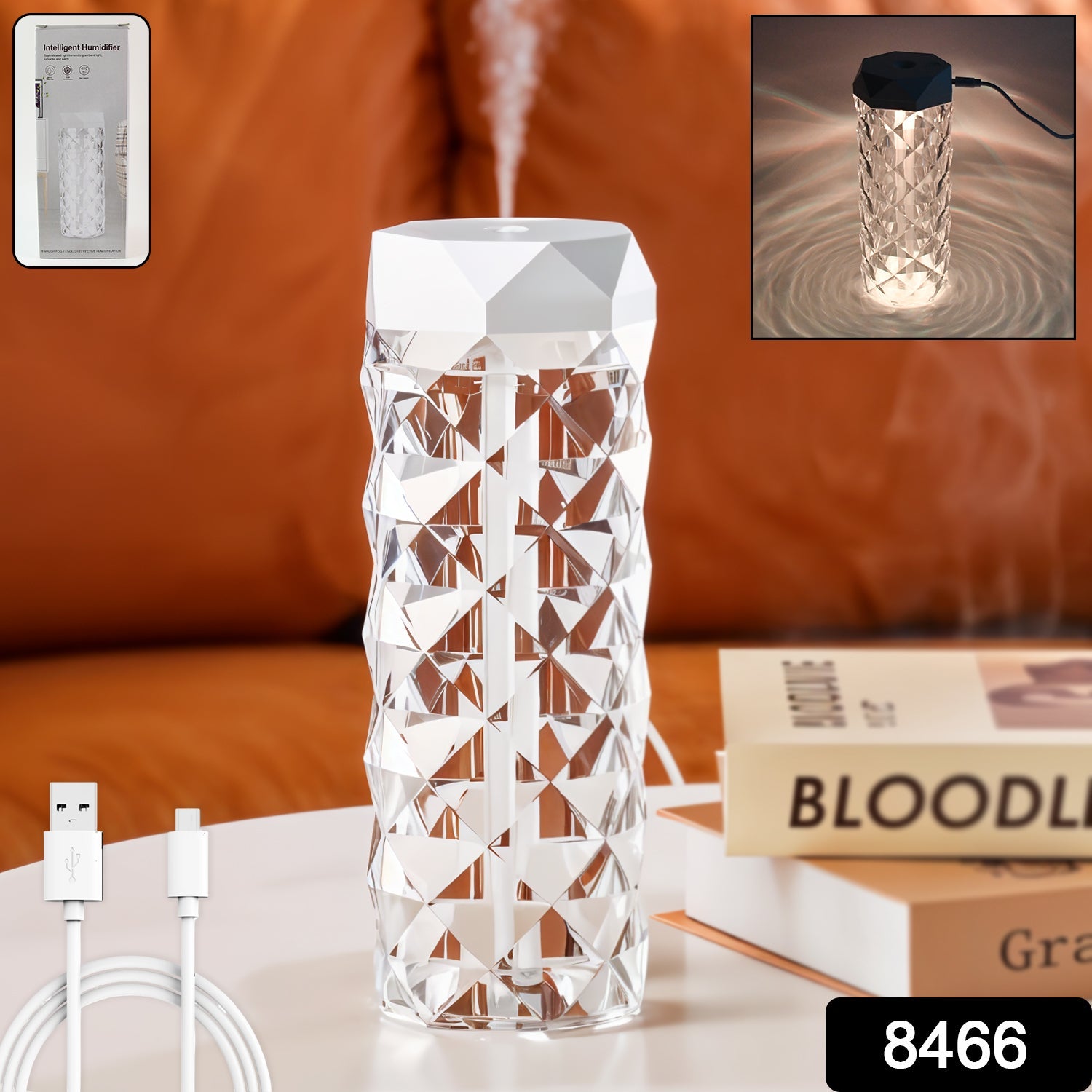 Humidifier With Led Light Approx 400ml Wukusy