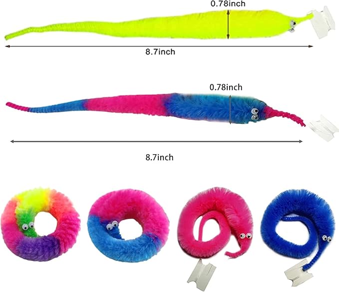 Fuzzy Worms On String Trick Toy Howzhat