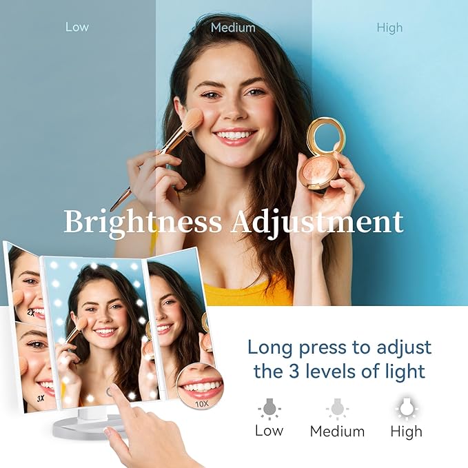 HAMSWAN Lighted Vanity Makeup Mirror Howzhat