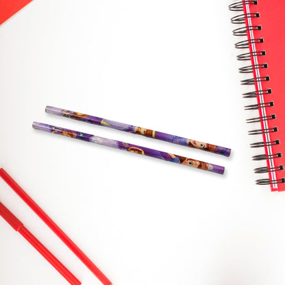 5 In 1 Mix Stationery Gift Set For Kids Stationary Set Including 2 Pencil Ruler Rubber Pencil Sharpener School Office Product Gift (5 Pcs Set) Wukusy