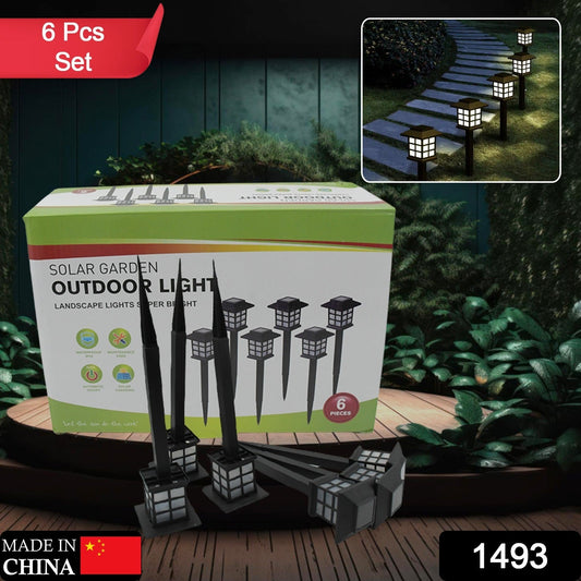1493 Big Solar Outdoor Lights 6 Pack Waterproof Solar Pathway Lights 10 Hrs Long-lasting Led Landscape Lighting Solar Garden Lights Solar Lights For Walkway Path Driveway Patio Yard  Lawn (6 Pc Set) Wukusy