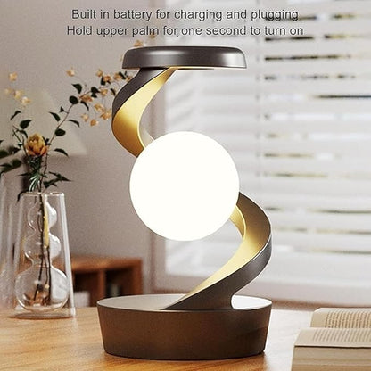 Brienstripe Spiral Rotating Desk Lamp | RGB Spiral Rotating Moon Lamp | Rechargeable Table Lamp | Multicolor LED Levitating Night Light | 3D Visual Levitation Ball 360° Spiral Rotating Desk Lamp. Howzhat