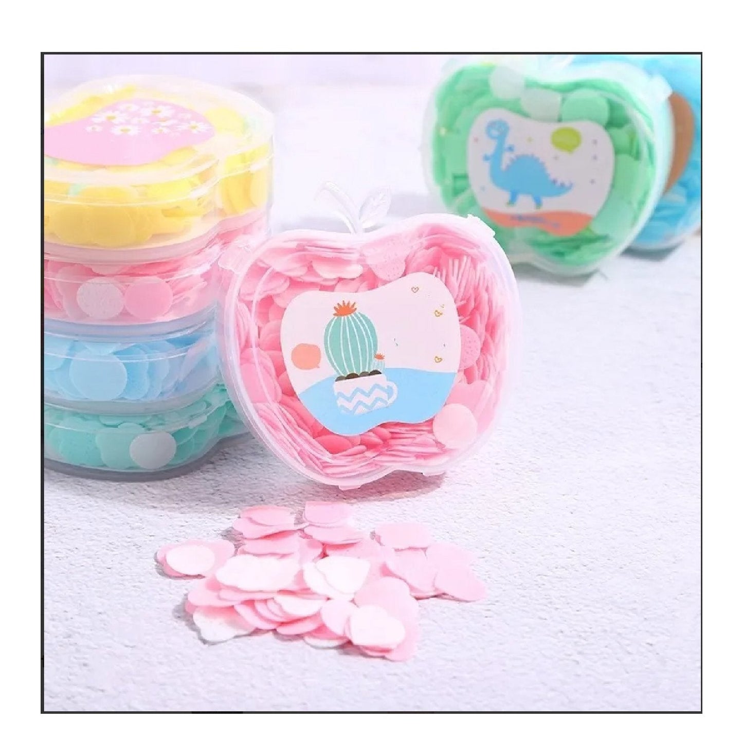 1468 Apple Design Soft Paper Soap Wukusy