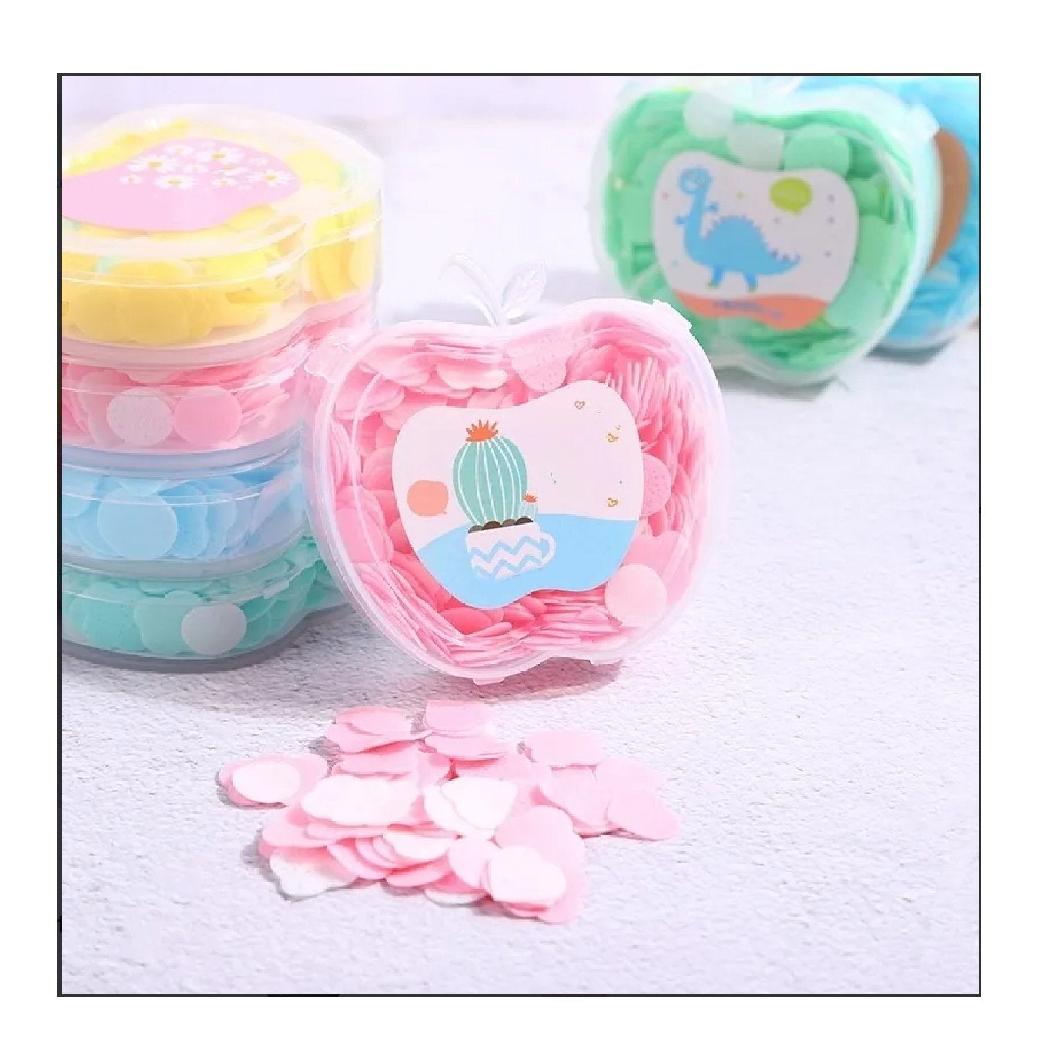 1468 Apple Design Soft Paper Soap Wukusy