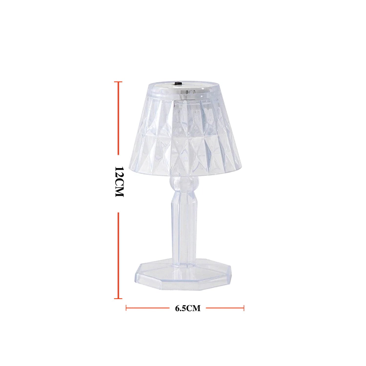 6610 2in1 Transparent Mini Crystal Table Lamp With Reflection Light Wukusy