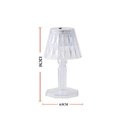 6610 2in1 Transparent Mini Crystal Table Lamp With Reflection Light Wukusy