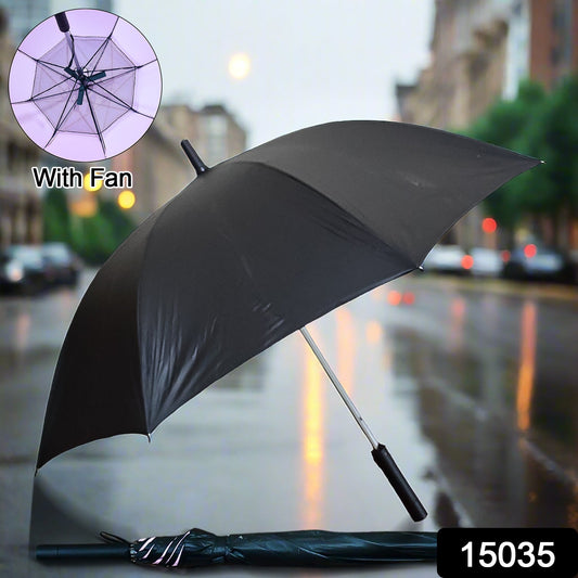 Sun Umbrella With Inside Fan  Power Bank Umbrellas For Summer (1 Pc) Wukusy