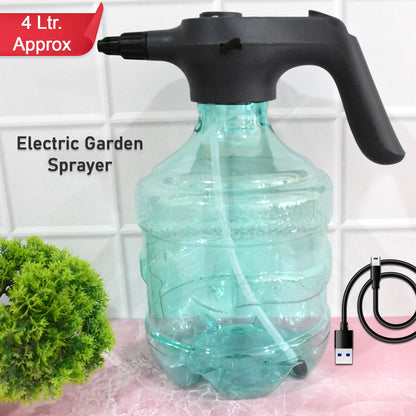 Electric Spray Bottle Garden Sprayer Automatic Watering Can (1 Pc  4 Ltr. Approx) Wukusy