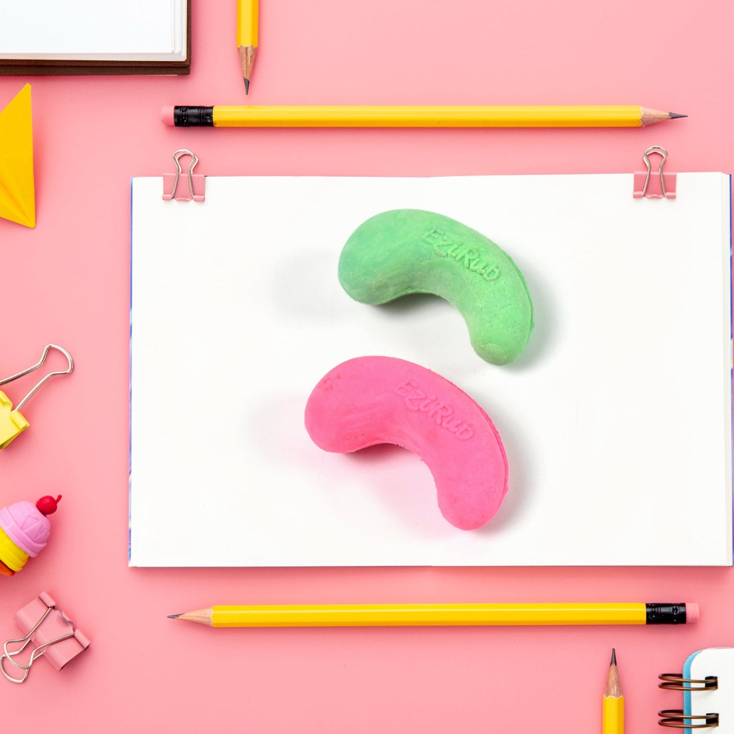 Cashew Nut Eraser Rubber Erasers (1 Pc  Mix Colour  Design) Wukusy