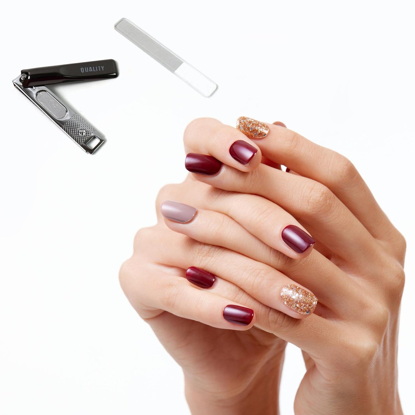 Cute Nail Clipper With Nail Catcher Nail File - Stainless Steel (1 Pc) Wukusy