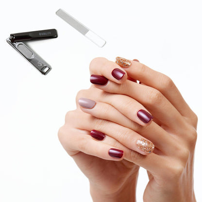 Cute Nail Clipper With Nail Catcher Nail File - Stainless Steel (1 Pc) Wukusy