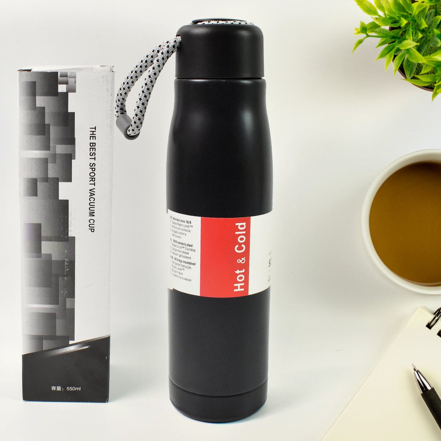 Double Wall Vacuum Insulated Water Bottle (550 Ml) Wukusy