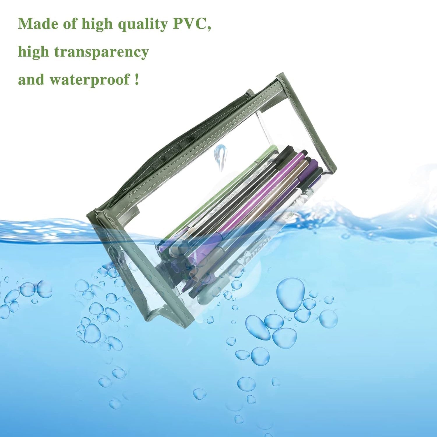 Transparent Zipper Closing Pouch (1 Pc) Wukusy