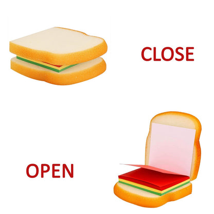 8072 Sandwich Shaped Notepad  Sticky Notes  Memo Pads Unique Mini Notes (Multicolor) Wukusy
