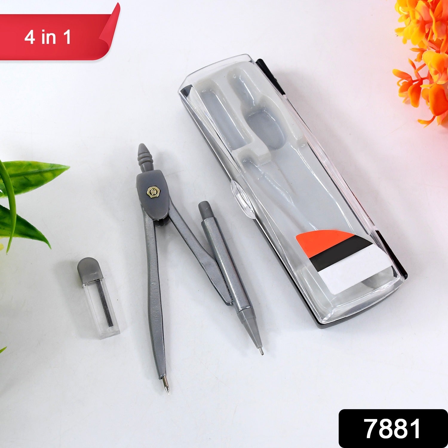 4-in-1 Premium Geometry Compass Set For Students And Professionals Wukusy