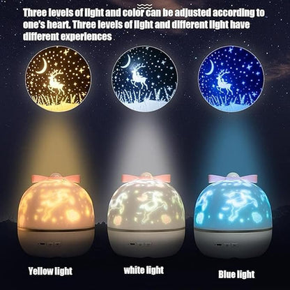 TUPERMAR Kids Night Light Projector | Rotating Star Projector | Kids Bunny Projector Lamp | Rabbit Night Light Lamp | Star Projector with 360° Rotation Ceiling Light Projector (1) Howzhat
