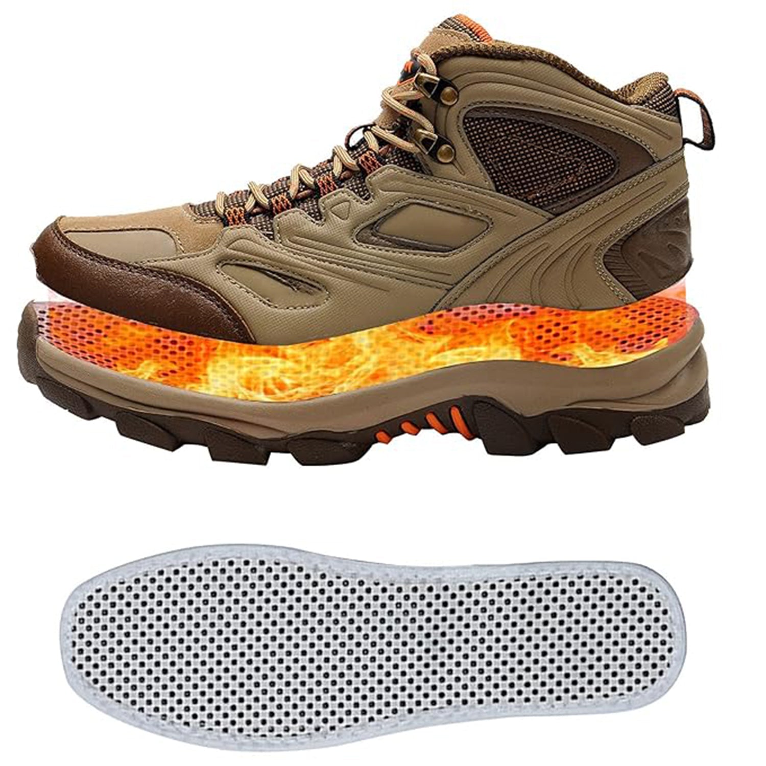 Massage Magnetic Self Heating Insole Shoe Heating Insole For Women Men - Unisex Warm Insole - Thermal Insoles - Tourmaline Self Heating Shoe Inserts - Warm Shoe Pad (1 Pair) Wukusy