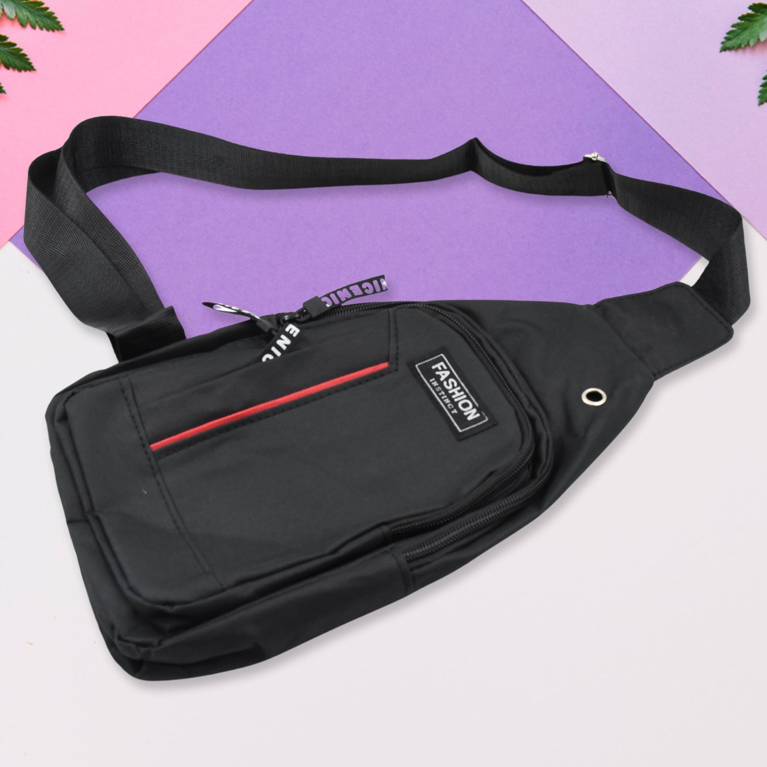 12859 Waterproof Anti Theft Cross-body Fanny Pack Waist Bag Shoulder Bags Chest Men Casual Fashion Usb Charging Earphone Hook Sling Travel Bag (1 Pc) Wukusy