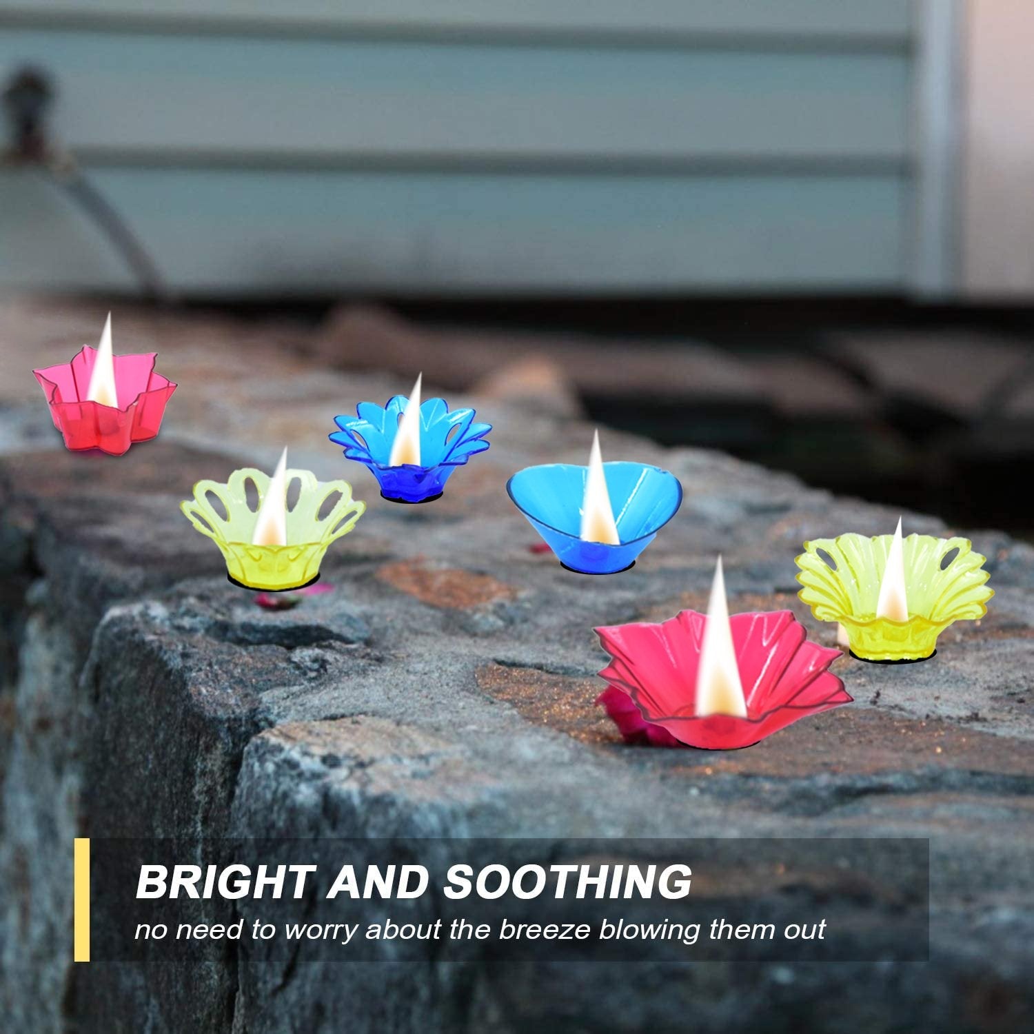 6004 Plastic Candle Cup With Multi Shape  (Multicolor) Wukusy