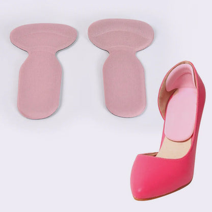 2 In 1 T Shaped Silicone Self Adhesive Shoe Heel Pads Insoles (1 Pair) Wukusy