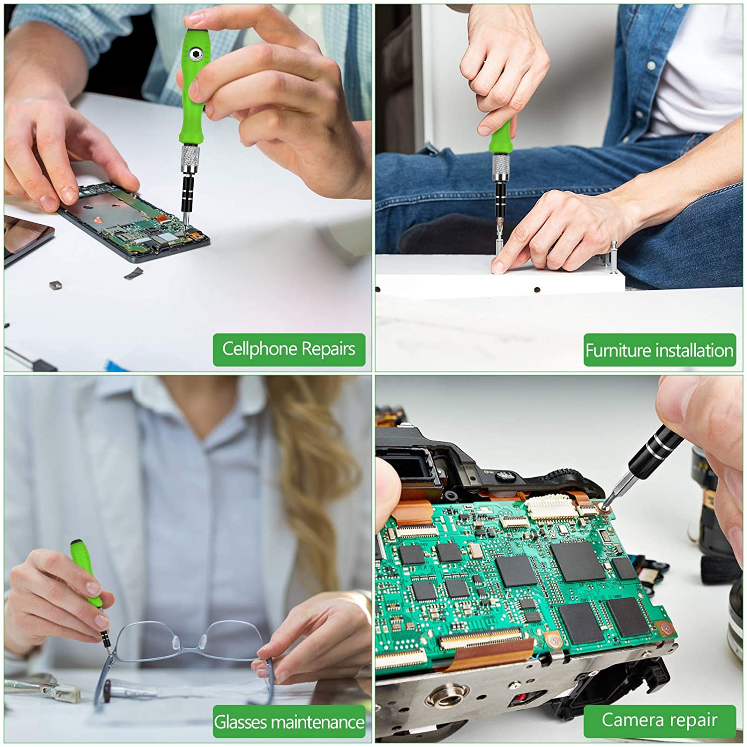 32 In 1 Mini Screwdriver Bits Set With Magnetic Flexible Extension Rod Wukusy