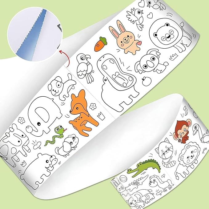 Y MOX Kids Drawing Paper Roll – 30 x 300 cm Large Coloring Poster for Toddlers & Children | Fun Art Paper Roll for Doodling, Painting & Crafting | Ideal Birthday Gift for Boys & Girls (Wall Not Sticky) Howzhat