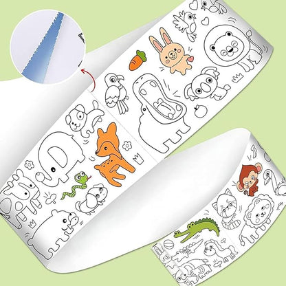 Y MOX Kids Drawing Paper Roll – 30 x 300 cm Large Coloring Poster for Toddlers & Children | Fun Art Paper Roll for Doodling, Painting & Crafting | Ideal Birthday Gift for Boys & Girls (Wall Not Sticky) Howzhat