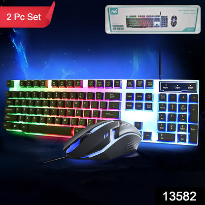 104 Key Colorful Lighting Keyboard Mouse Set (2 Pc Set) Wukusy